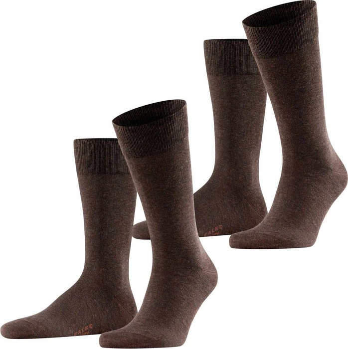 Falke Happy Socken dark brown, 2 Paare (Herren)