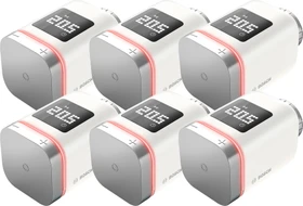 Bosch Smart Home Heizkörper-Thermostat II [+M] Matter, weiß, Funk-Heizkörperthermostat, 6er-Pack