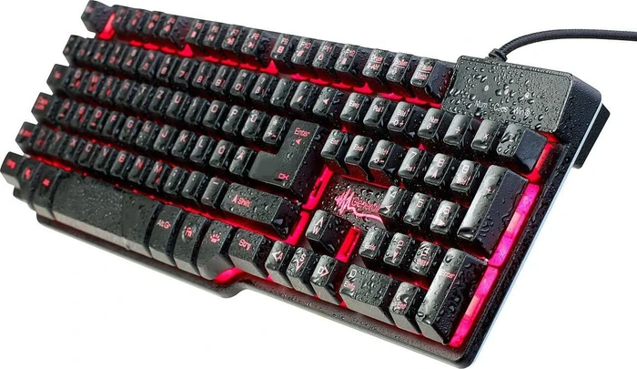 GeneralKeys Halbmechanische Gaming-Tastatur, schwarz, USB, DE
