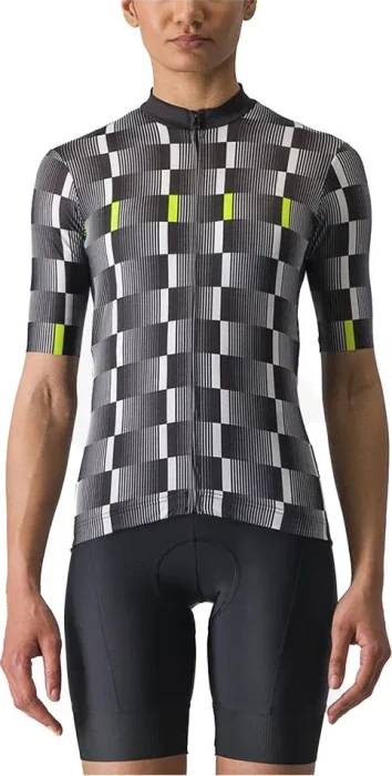 Castelli Dimensione Trikot kurzarm black/white/electric lime (Damen)