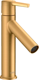 Hansgrohe Axor Starck Einhebel-Waschtischmischer 100 mit Hebelgriff und Ablaufgarnitur brushed gold optic