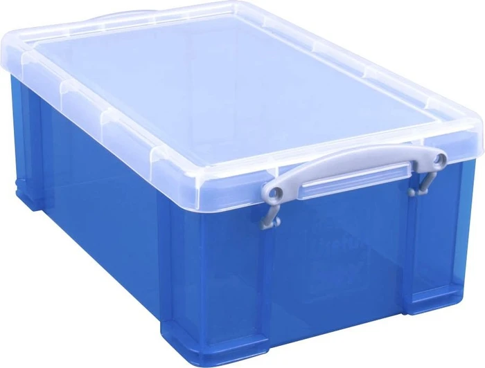 Really Useful Box Aufbewahrungsbox, 9l, blau/transparent