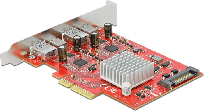 DeLOCK 2x USB-C 3.1, 2x USB-A 3.1, PCIe 3.0 x4