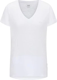 Lee V-Neck Funktionsshirt kurzarm bright white (Damen)