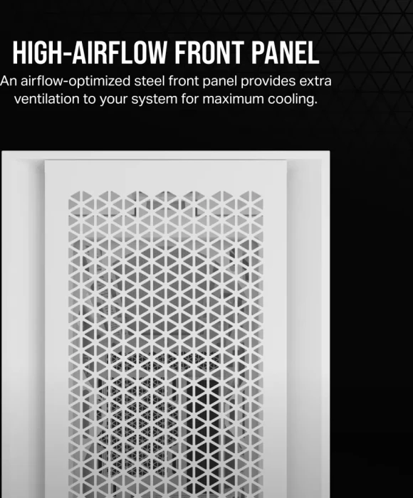 Corsair 5000D Core Airflow, weiß, Glasfenster