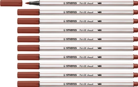 STABILO Pen 68 brush sienabraun, 10er-Pack