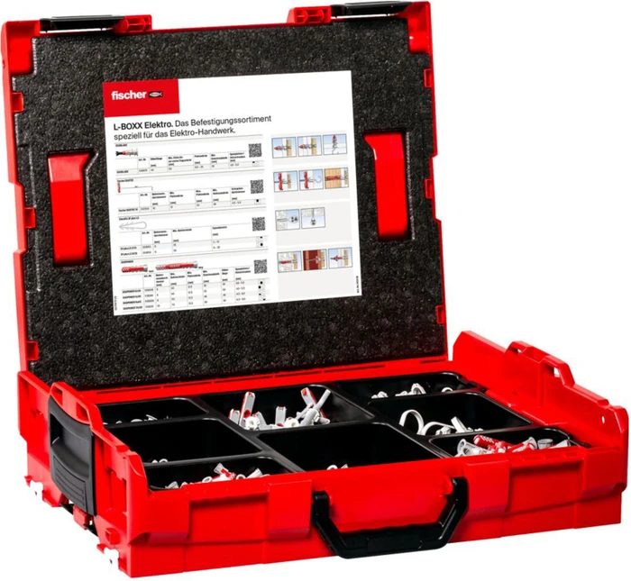 fischer L-Boxx 102 Elektro Dübel-Sortiment inkl. L-Boxx, 670 Stück