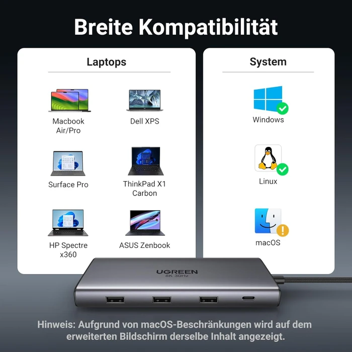 Ugreen Revodok Pro 210, USB-C 3.0 [Stecker]