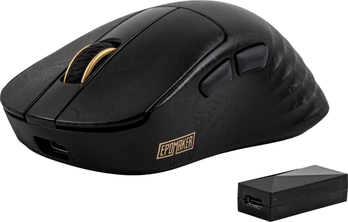 Epomaker Carbonis 8KHz Wireless Gaming Mouse, Black Gold, USB/Bluetooth