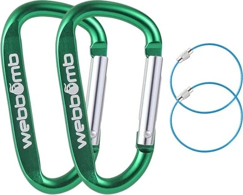 webbomb Schnapphaken Materialkarabiner 6.7cm grün