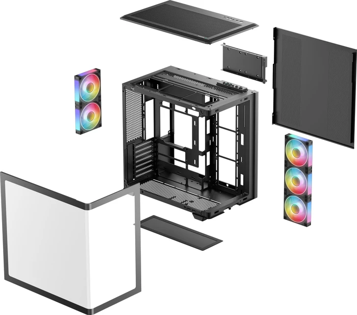 DeepCool CG590U 5F, schwarz, Glasfenster