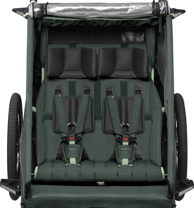 Qeridoo Kidgoo 2 Fahrradanhänger forest green (Modell 2026)
