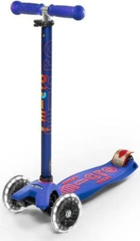 Micro Maxi Micro Deluxe LED Kickboard blau
