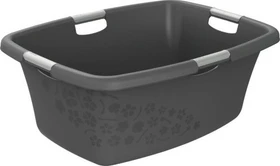 Rotho Flowers 50l Wäschekorb cool grey