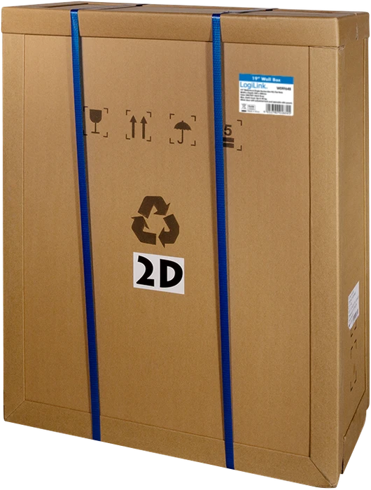 LogiLink Wandgehäuse 9HE, einteilig, Sicherheitsglastür, schwarz, 450mm tief
