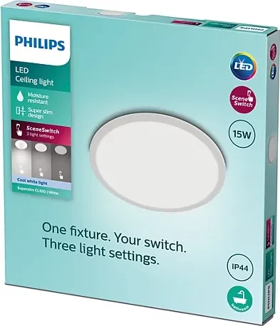 Philips Super Slim LED-Panel rund 15W weiß
