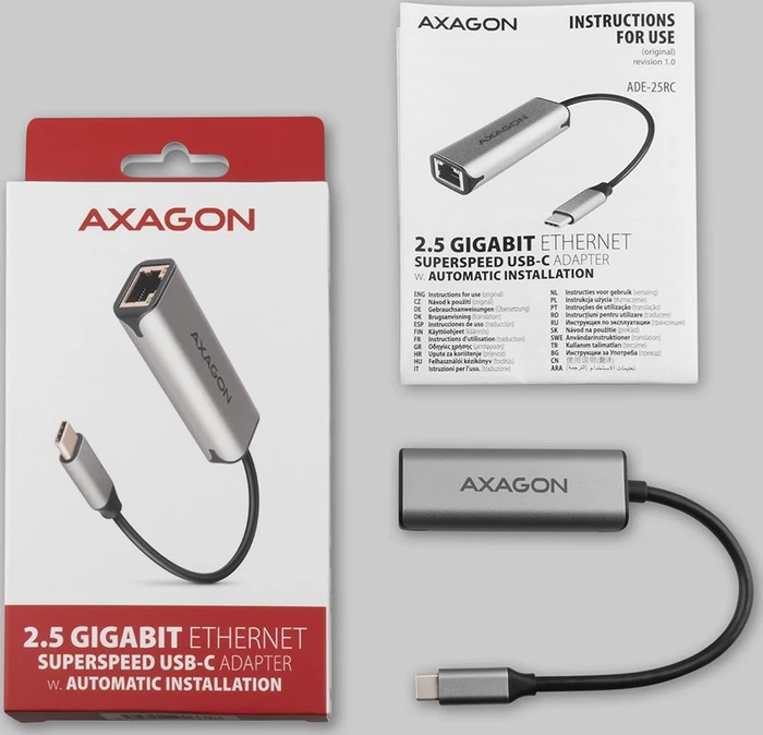 Axagon Gigabit LAN-Adapter, RJ-45, USB-C 3.0 [Stecker]