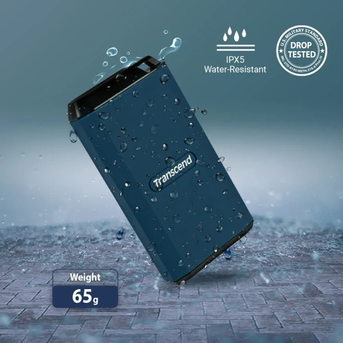 Transcend ESD410C Portable SSD, Dark Blue, 2TB, USB-C 3.2