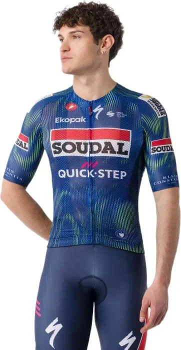 Castelli Climber's A/C Soudal Quick-step Trikot kurzarm blue/electric lime (Herren)