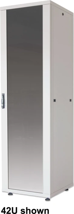 Intellinet Basic Line 19" Netzwerkschrank 22HE, Flatpack, Sicherheitsglastür, grau, 800mm tief