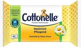 Cottonelle Natürlich pflegend feuchte Toilettentücher, 42 Stück
