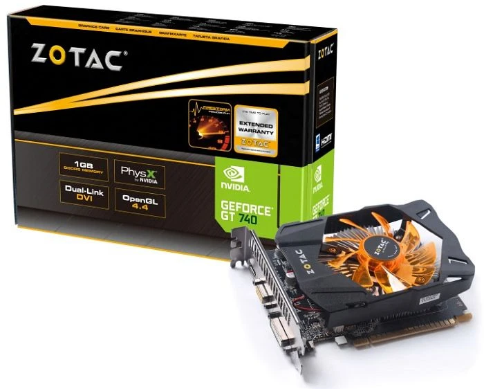 Zotac GeForce GT 740, 1GB GDDR5, VGA, DVI, HDMI