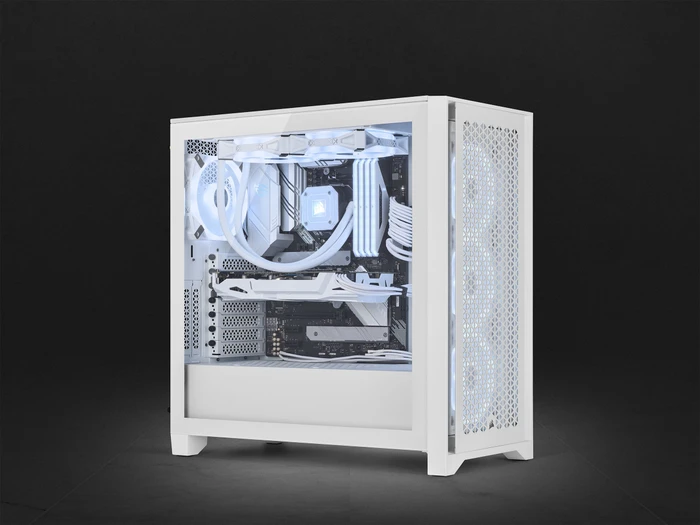 Corsair 4000D RGB Airflow QL Edition, weiß, Glasfenster