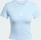 adidas Essentials 3-Streifen Slim Baby T-Shirt kurzarm glow blue/white (Damen) Vorschaubild