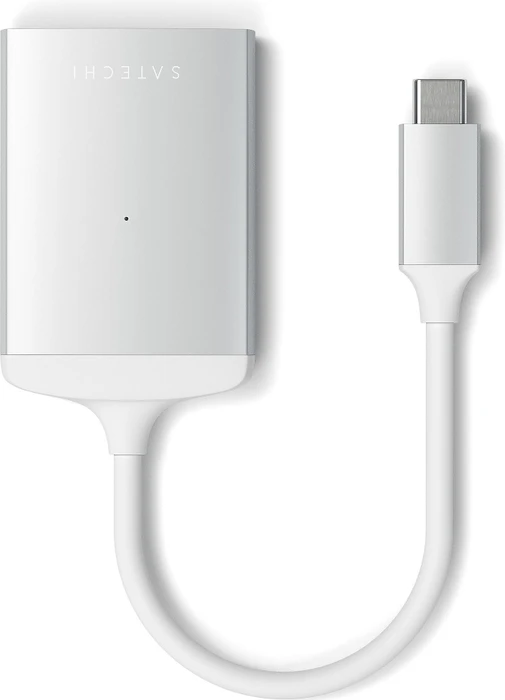 Satechi Type-C UHS-II silver Dual-Slot-Cardreader, USB-C 3.0 [Stecker]