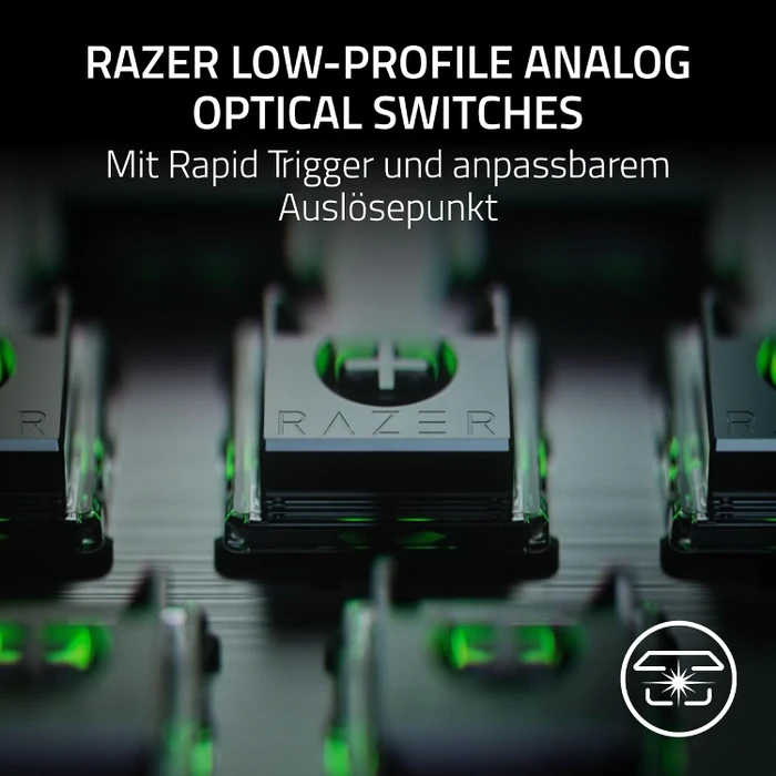 Razer Huntsman V3 Pro Low-profile Tenkeyless 8KHz, schwarz, LEDs RGB, Razer Low-Profile Analog Optical Switch, USB, DE