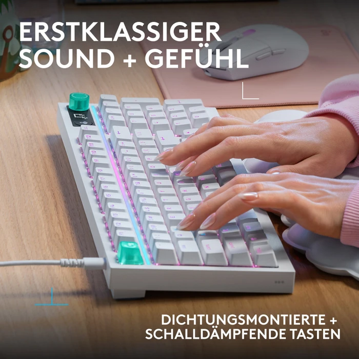 Logitech G316 X 98, weiß, Tactile Switch, USB, ES