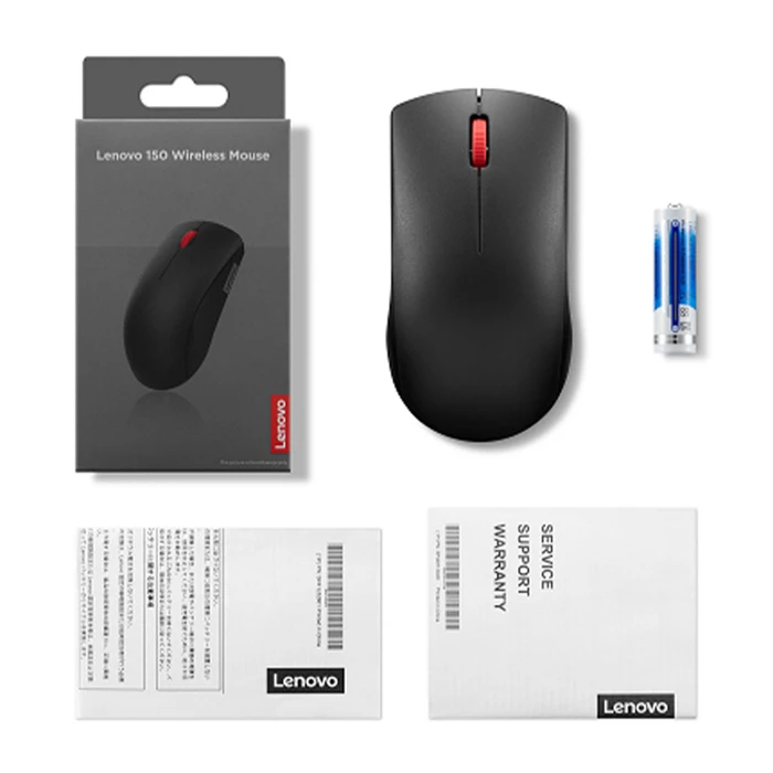 Lenovo 150 Wireless Mouse, schwarz, USB