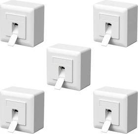 FGB CAT6a Universal Netzwerkdose 1x RJ45 5 Stück