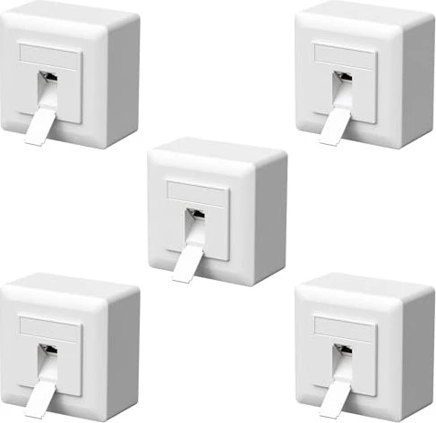 FGB CAT6a Universal Netzwerkdose 1x RJ45 5 Stück