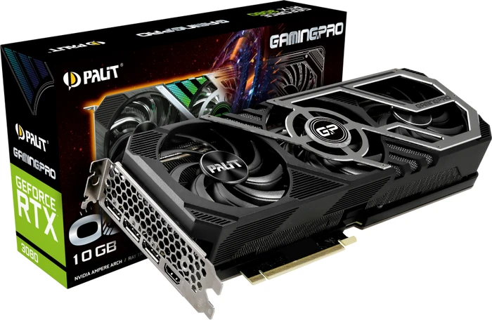 Palit GeForce RTX 3080 GamingPro OC V1 (LHR), 10GB GDDR6X, HDMI, 3x DP