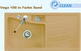 systemceram Vega 100 Einbau Becken links sand