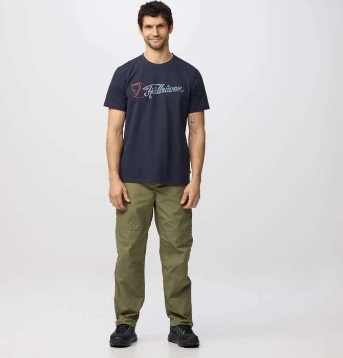 Fjällräven Archive Logo T-Shirt kurzarm dark navy (Herren)