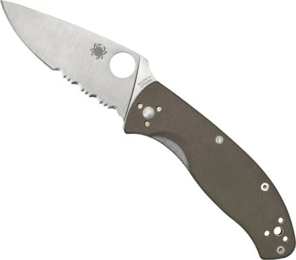 Spyderco Tenacious G-10 Taschenmesser braun/silber