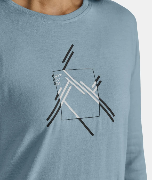 Ortovox 185 Merino Mountain Cutout Funktionsshirt langarm glacier grey (Damen)