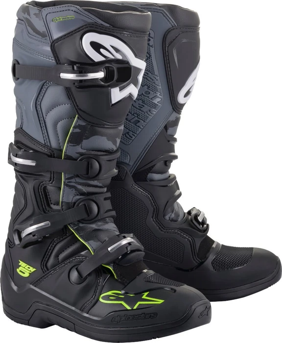 Alpinestars Tech 5 Motorradstiefel schwarz/grau/gelb