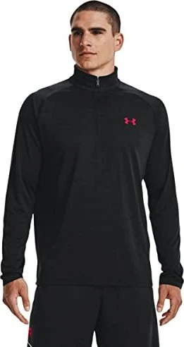 Under Armour Tech 2.0 Half Zip Funktionsshirt langarm black/radio red (Herren)