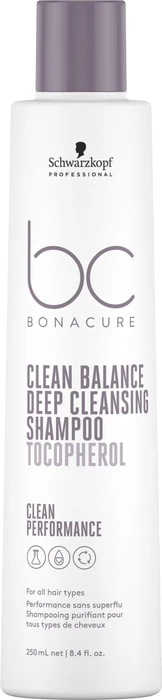Schwarzkopf BC Bonacure Clean Balance Deep Cleansing Shampoo, 250ml