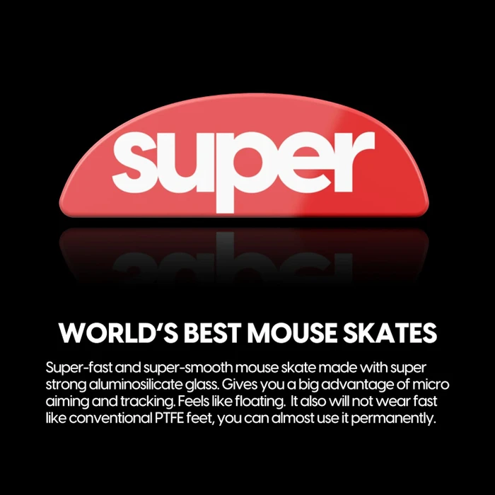 Pulsar Gaming Gears Superglide 2 für Pulsar Xlite Wireless, Mausgleiter, rot