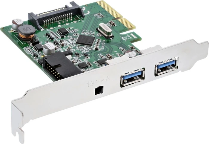 InLine Schnittstellenkarte, 2x USB-A 3.1/1x USB 3.0 Pin Header, PCIe 2.0 x4