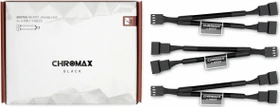 Noctua NA-YC1 chromax.black, 4-Pin auf 2x 4-Pin Verteiler, sleeved, 11.5cm, schwarz, 3er-Pack