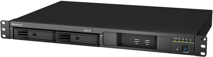 Synology RackStation RS214, 512MB RAM, 2x RJ-45 1000Base-T, 2x USB 3.0, 1HE