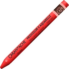 Caran d'Ache Neocolor II Aquarelle Wachskreide, kadmiumrot hell, 10er-Pack