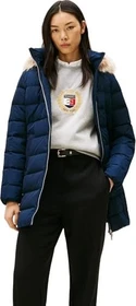 Tommy Hilfiger Down Slim mit Fellbesatz Funktionsmantel dark blue (Damen)