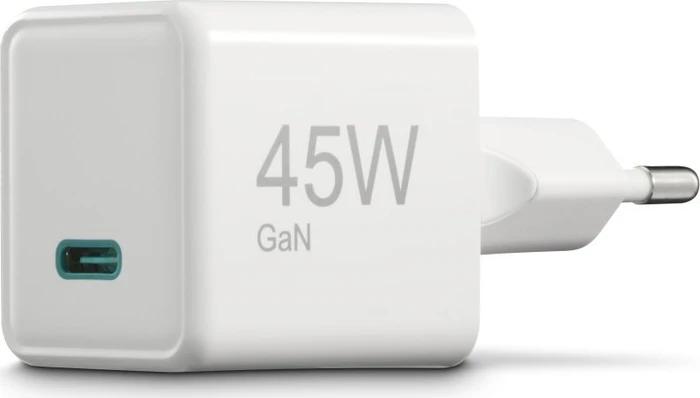Hama GaN Schnellladegerät Super-Mini, USB-C, 1x USB-C, 45W, weiß