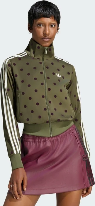 adidas Satin Polka Dots TT Track Top Trainingsjacke olive strata (Damen)